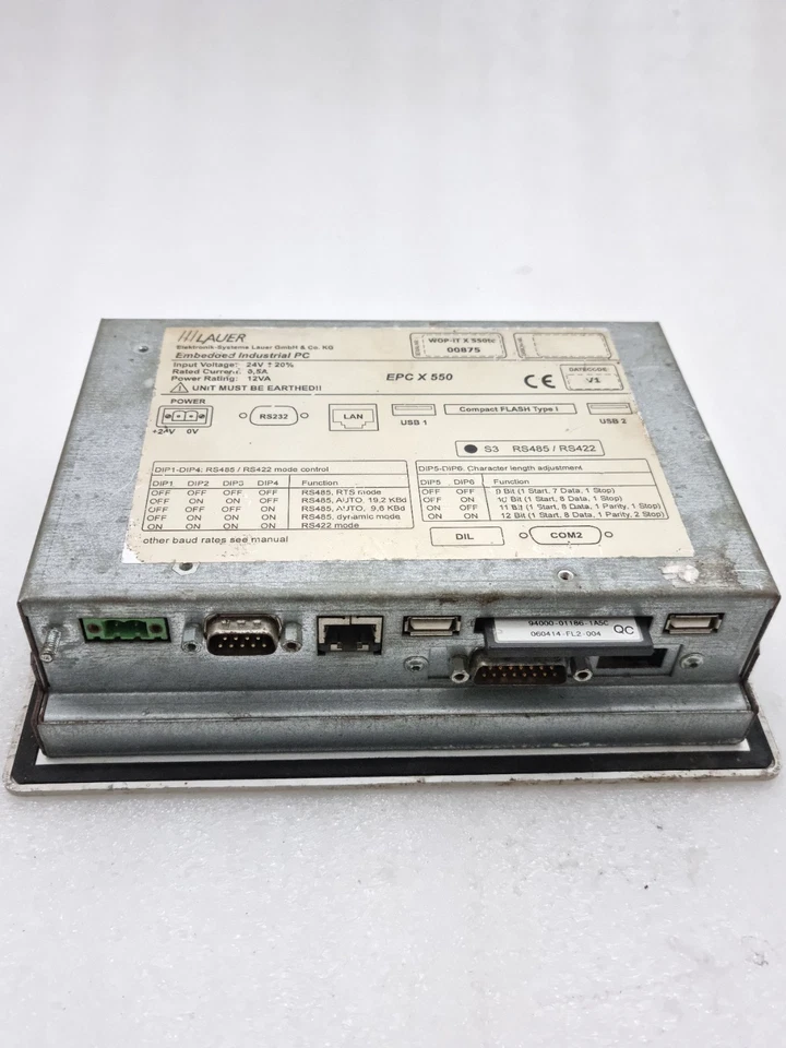 Lauer EPC X 550 Embedded Industrial Pc WIth SimpleTech 128Mb Compact Flash Card